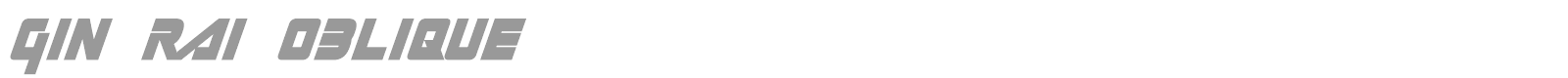 Gin Rai font preview